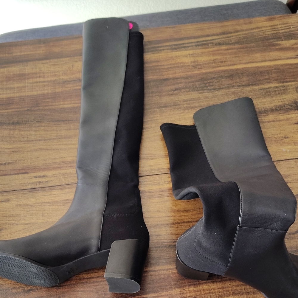 STUART WEITZMAN GILLIAN 60 OVER THE KNEE BOOT Thigh High Black Leather Size 11.5